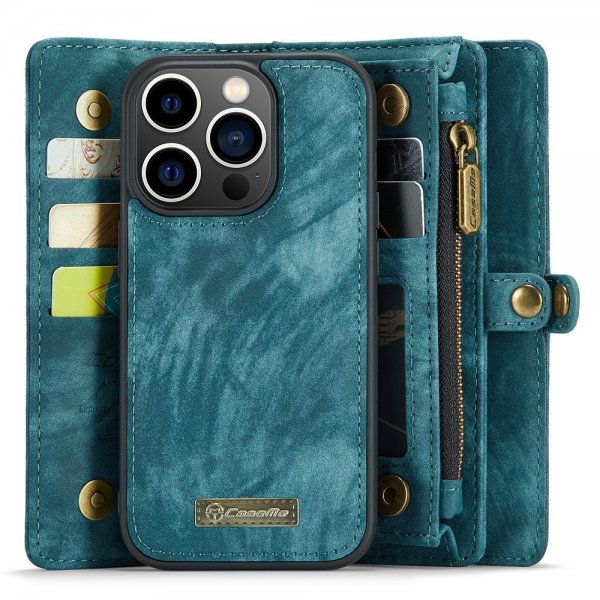 CaseMe iPhone 15 Pro Cover 008 Series Aftageligt cover Petrol