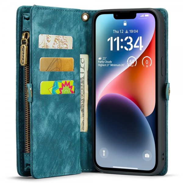 CaseMe iPhone 15 Pro Cover 008 Series Aftageligt cover Petrol