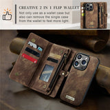 CaseMe iPhone 15 Pro Cover 008 Series Aftageligt Cover Brun