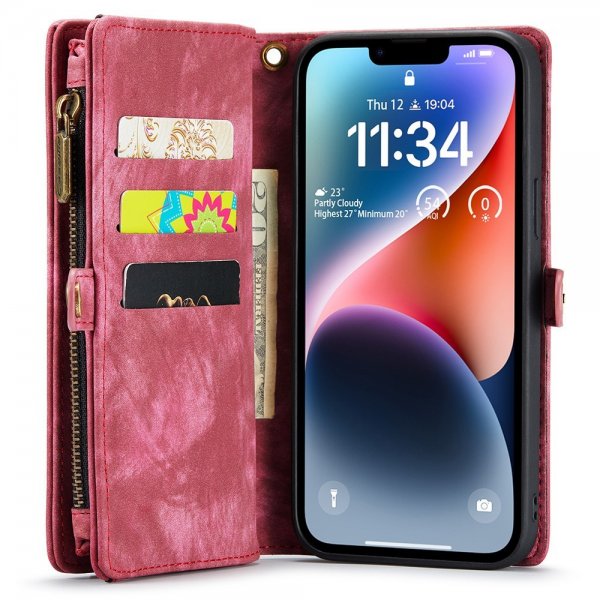 CaseMe iPhone 15 Pro Cover 008 Series Aftageligt Cover Rød