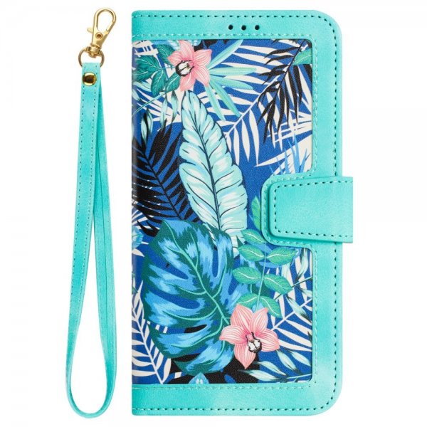 iPhone 15 Pro Cover Blomstermønster Grøn