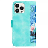 iPhone 15 Pro Cover Blomstermønster Grøn