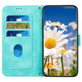 iPhone 15 Pro Cover Blomstermønster Grøn
