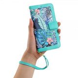 iPhone 15 Pro Cover Blomstermønster Grøn