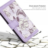 iPhone 15 Pro Cover Blomstermønster Lilla