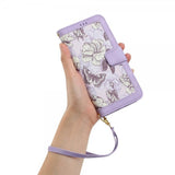 iPhone 15 Pro Cover Blomstermønster Lilla