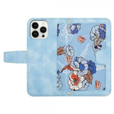 iPhone 15 Pro Cover Blomstret Lysblå
