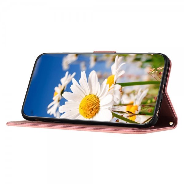 iPhone 15 Pro Cover Blomstermønster Rosa