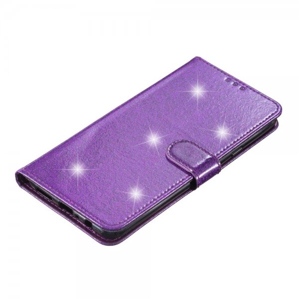 iPhone 15 Pro Cover Glitter Lilla
