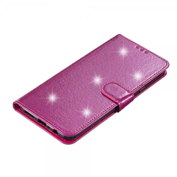 iPhone 15 Pro Cover Glitter Magenta