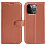 iPhone 15 Pro Cover Litchi Brun