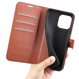 iPhone 15 Pro Cover Litchi Brun