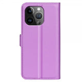 iPhone 15 Pro Cover Litchi Lilla