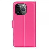 iPhone 15 Pro Cover Litchi Magenta