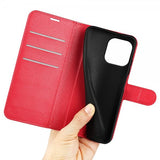 iPhone 15 Pro Cover Litchi Rød