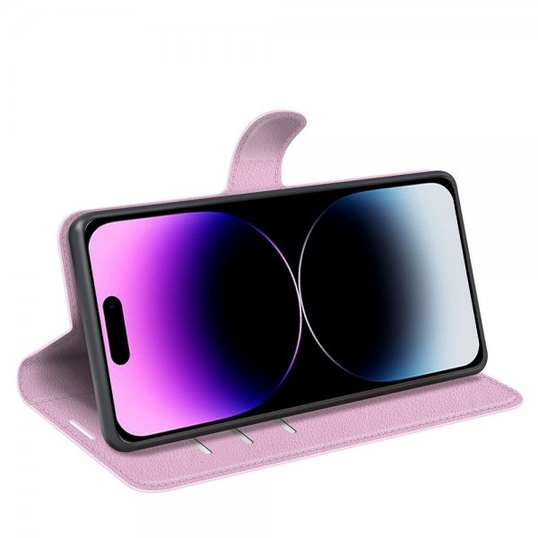 iPhone 15 Pro Cover Litchi Pink