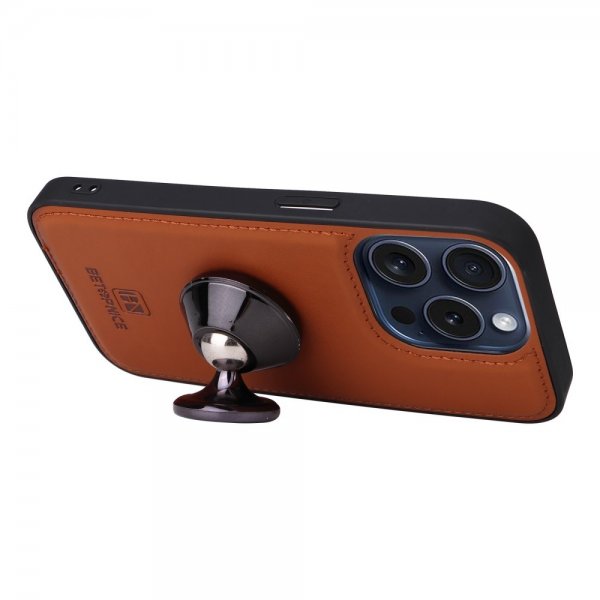 Betopnice iPhone 15 Pro Cover med Aftageligt Cover 005 Brun