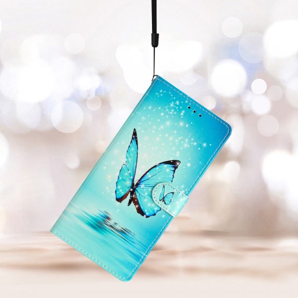iPhone 15 Pro Cover Motiv Blå Sommerfugl