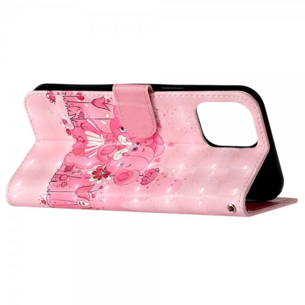 iPhone 15 Pro Cover Motiv Lyserøde Bamser