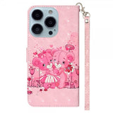 iPhone 15 Pro Cover Motiv Lyserøde Bamser