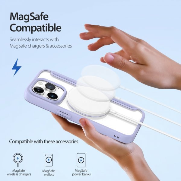 Dux Ducis iPhone 15 Pro Cover Skin X Pro Series MagSafe Lilla