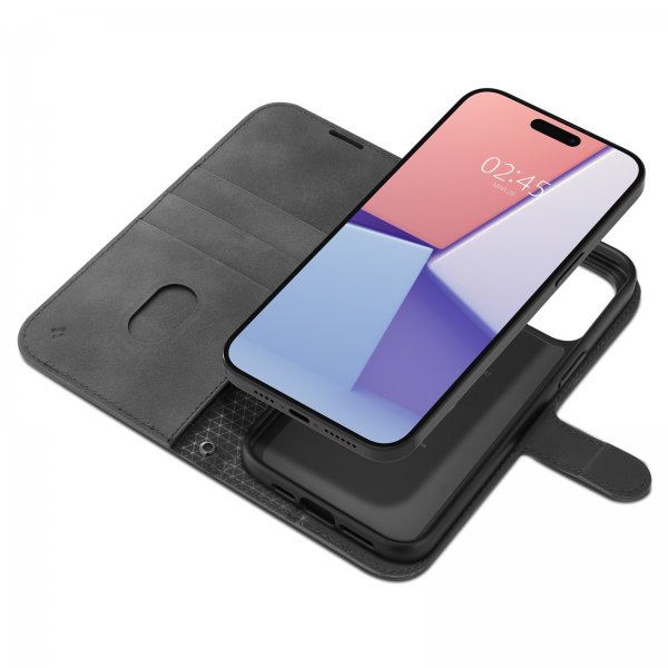 Spigen iPhone 15 Pro Cover Wallet S Pro Sort