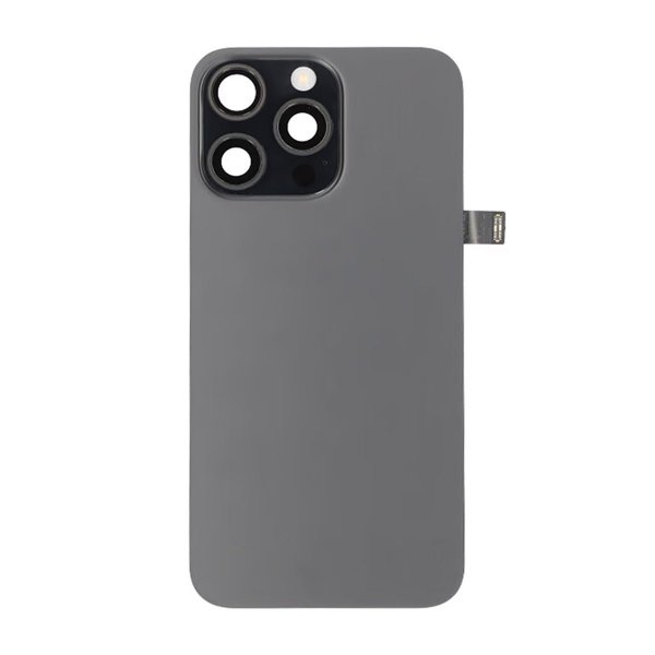 iPhone 15 Pro Max Bagsideglas Komplet OEM - Titansort