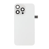 iPhone 15 Pro Max Bagside Glas Komplet OEM - Titaniumhvid