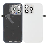iPhone 15 Pro Max Bagside Glas Komplet OEM - Titaniumhvid