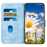 iPhone 15 Pro Max Cover Blomstermønster Lyseblå