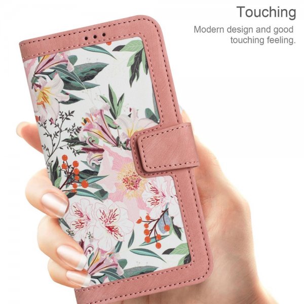 iPhone 15 Pro Max Cover Blomstermønster Rosa
