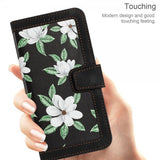 iPhone 15 Pro Max Cover Blomstermønster Sort