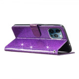 iPhone 15 Pro Max Cover Glitter Lilla