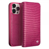 Qialino iPhone 15 Pro Max Cover Krokodillemønster Rosa
