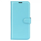 iPhone 15 Pro Max Cover Litchi Blå