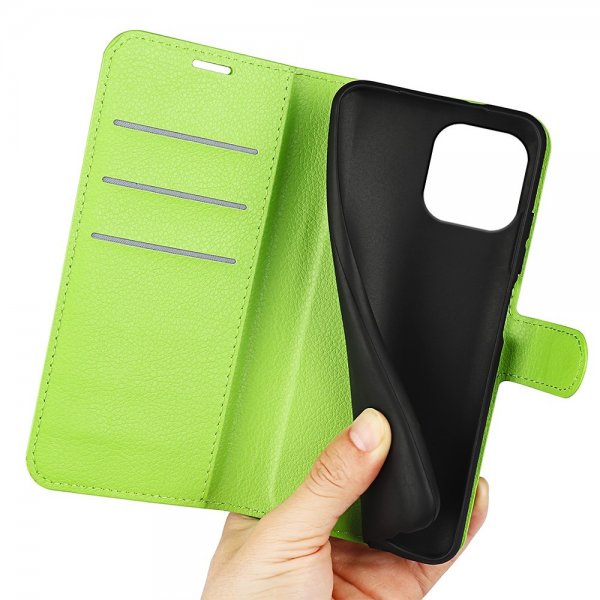 iPhone 15 Pro Max Cover Litchi Grøn