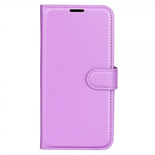 iPhone 15 Pro Max Cover Litchi Lilla