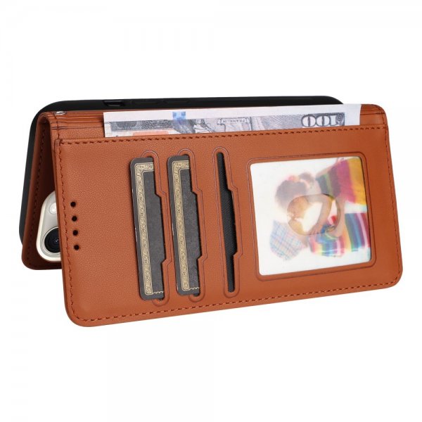 Betopnice iPhone 15 Pro Max Cover med Aftageligt Etui 005 Brun