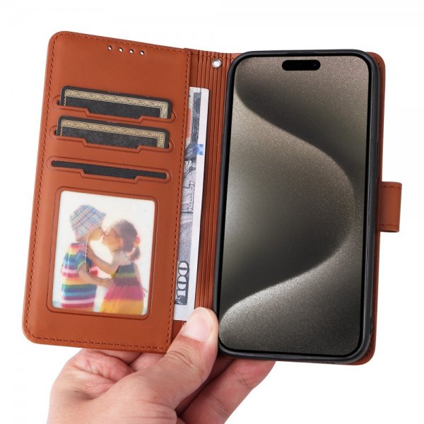 Betopnice iPhone 15 Pro Max Cover med Aftageligt Etui 005 Brun
