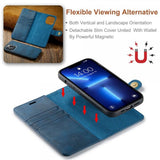 Dg.Ming iPhone 15 Pro Max Etui med Aftageligt Cover Blå