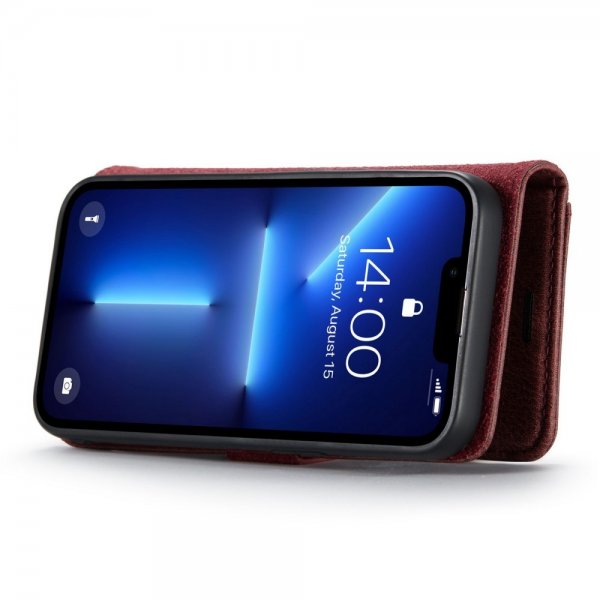 Dg.Ming iPhone 15 Pro Max Etui med Aftageligt Cover Rød