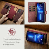 Dg.Ming iPhone 15 Pro Max Etui med Aftageligt Cover Rød