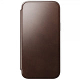 Nomad iPhone 15 Pro Max Cover Modern Leather Folio Horween Rustic Brown