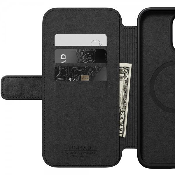 Nomad iPhone 15 Pro Max Cover Modern Leather Folio Horween Rustic Brown