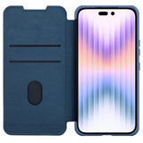 Nillkin iPhone 15 Pro Max Cover Qin Pro Series Blå