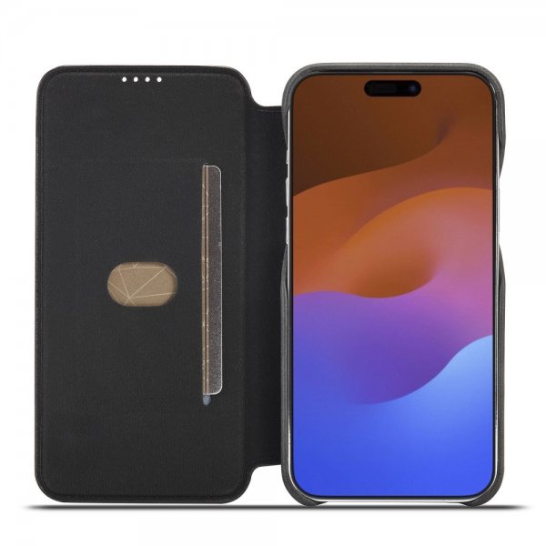 Lc.Imeeke iPhone 15 Pro Max Etui Retro Sort