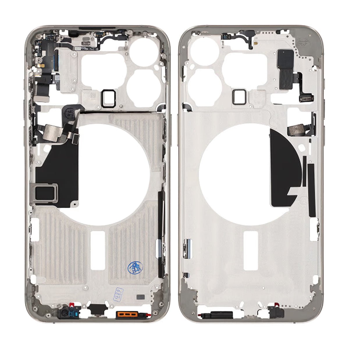 iPhone 15 Pro Max Mellemskal med smådele OEM - Naturlig titanium