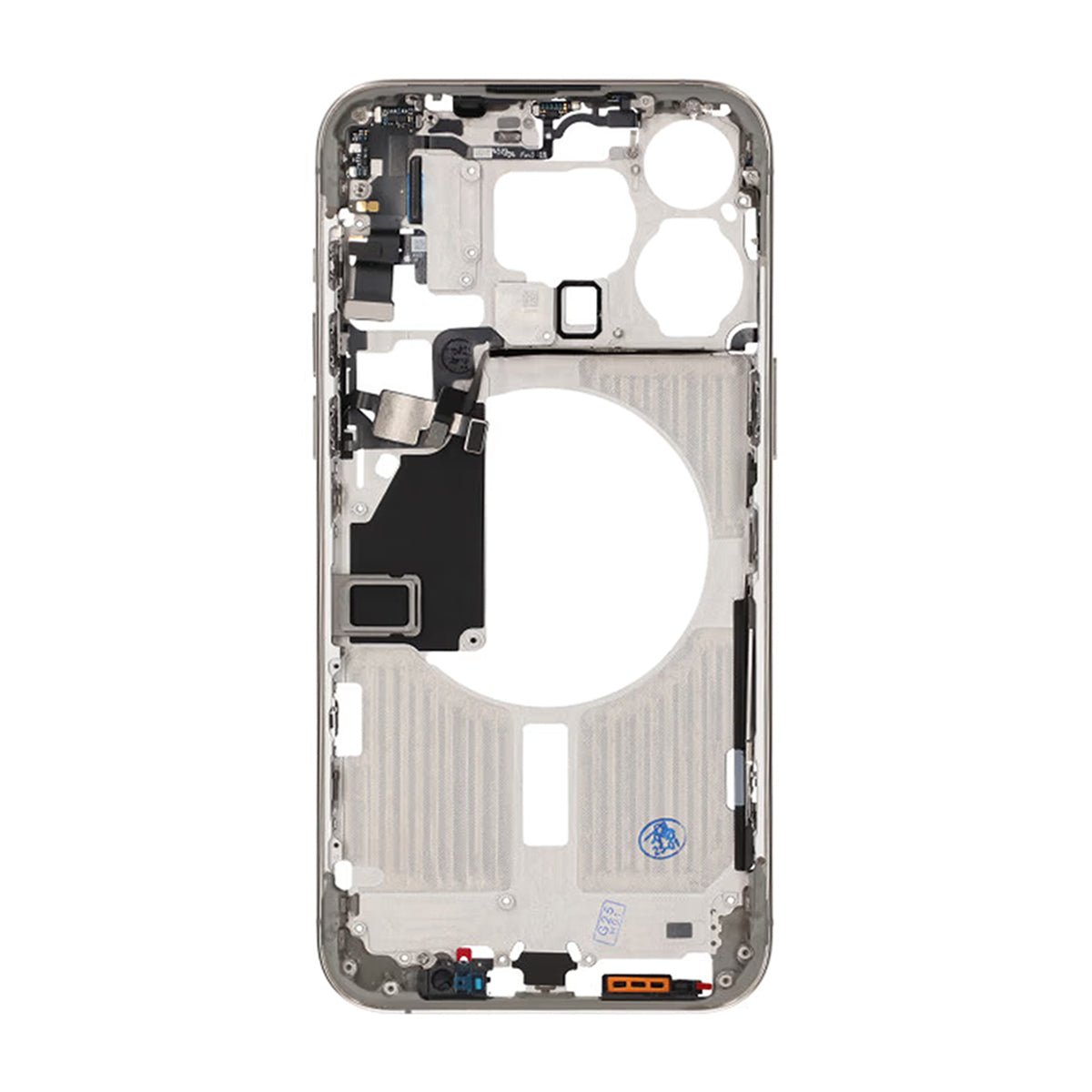 iPhone 15 Pro Max Mellemskal med smådele OEM - Naturlig titanium