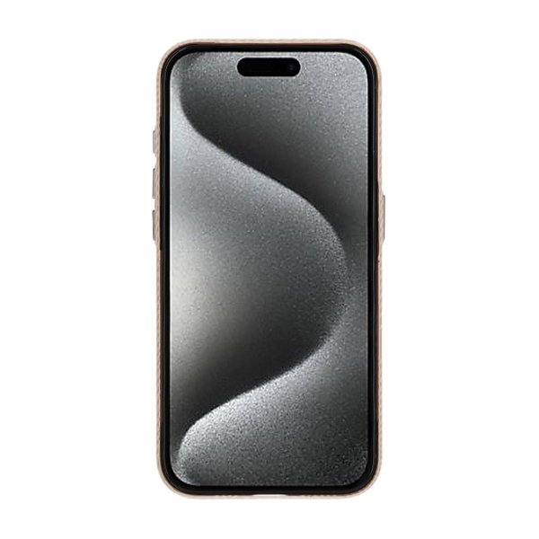 iPhone 15 Pro Max Cover Kulfibermønster MagSafe Guld