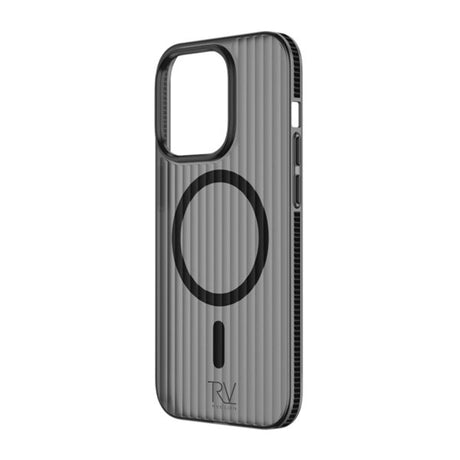 Rvelon iPhone 15 Pro Max Cover Bølget MagSafe Sort